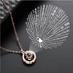 Snowflake I Love You Necklace Pendant: in 100 languages NWT